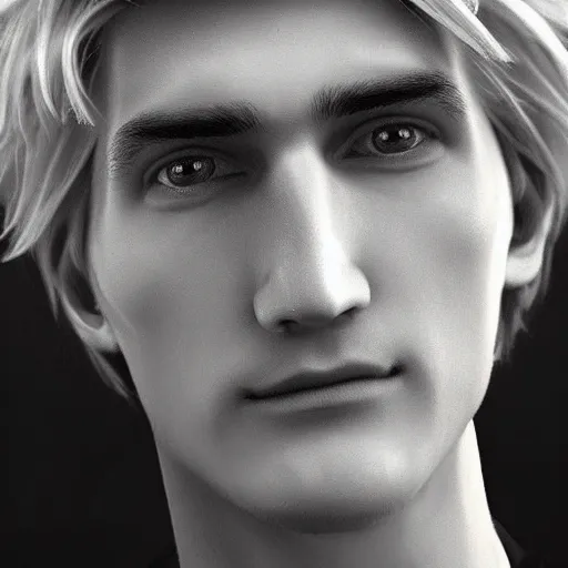 Image similar to really handsome gigachad xqc, portrait photograph : : realistic : : 1 dslr : : 1 - - quality 2