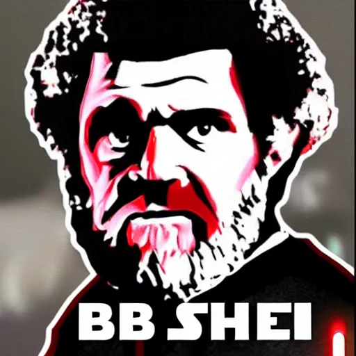 Image similar to sith lord bob ross