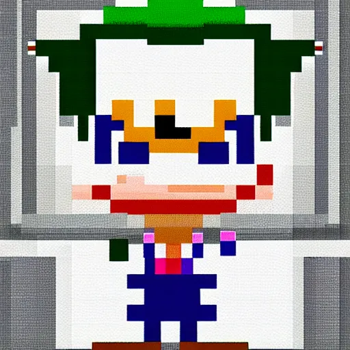 Prompt: Nintendo pixel art of the Joker