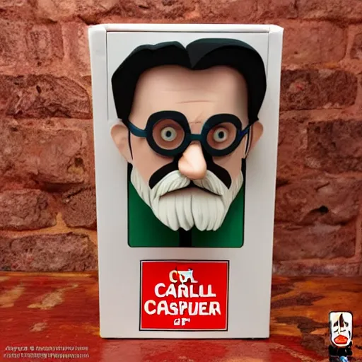 Image similar to carl jung cosplay sigmund freud, carl jung, stop motion vinyl action figure, plastic, toy, butcher billy style