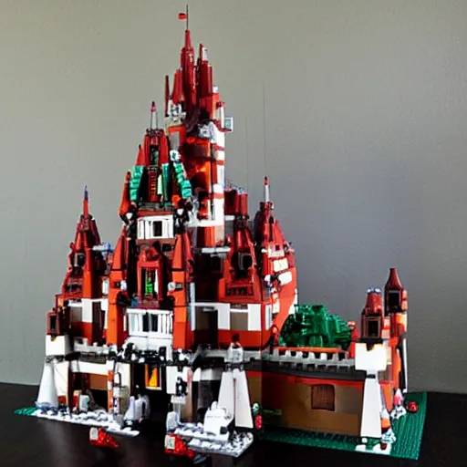 Image similar to enormous castle lego set