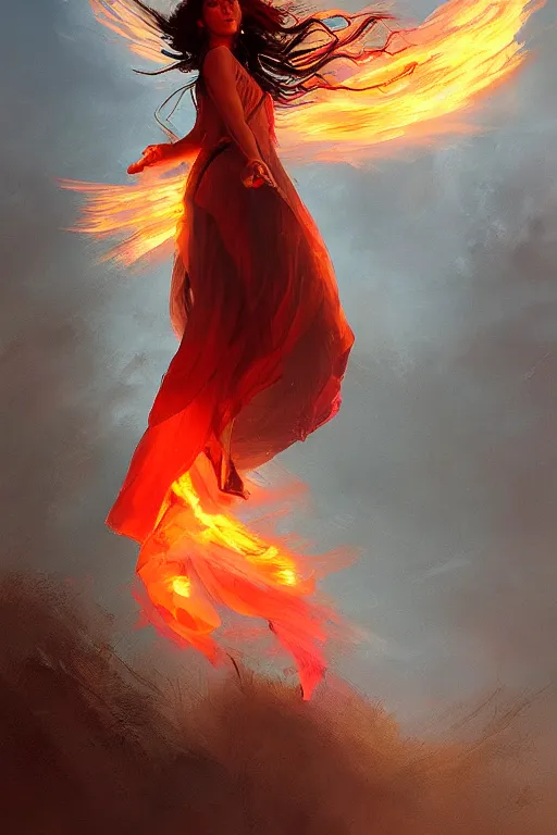 Image similar to fire dancer in the wind by artgem and greg rutkowski, light cone, reimagined by industrial light and magic