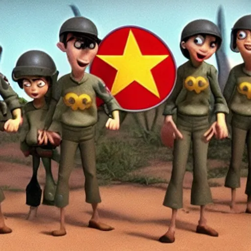 Image similar to A Pixar movie about the Vietnam war