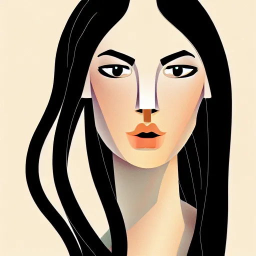 Image similar to Illustration of a female character, by Ana Varela, Trend on Behance Illustration