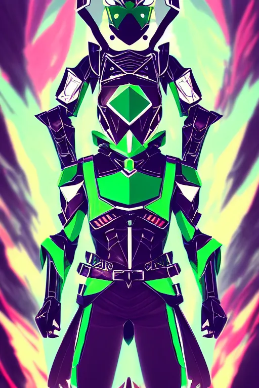 Image similar to random kamen rider. final fantasy style art, zelda style art, gta vice city style art, pop art, aesthetic art, stylish, elegant, adobe stock popular, concept art, octane, smooth, beautiful, highly details, sharp focus, illustration, intricate, art by kirokaze