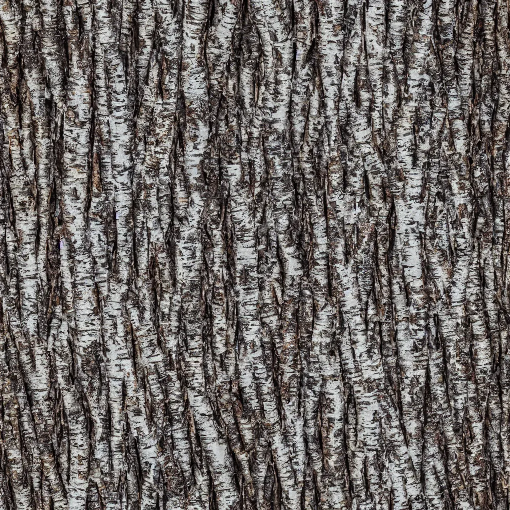 Prompt: birch tree bark texture material, high definition, high detail, 8 k, photorealistic