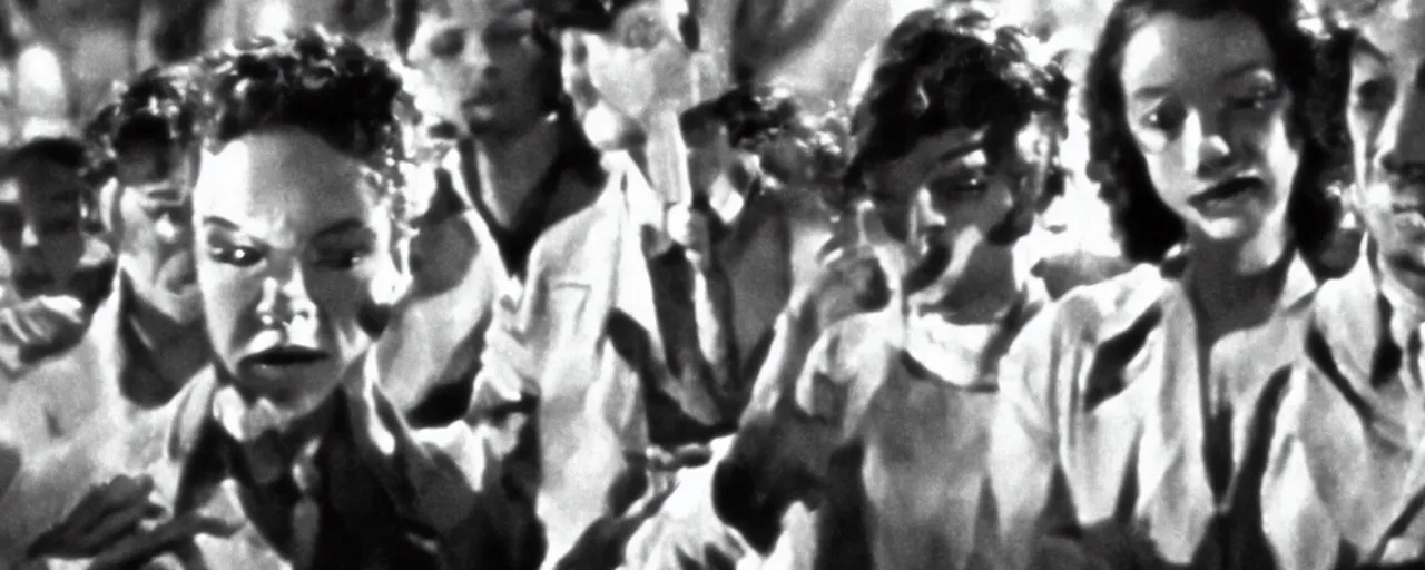 Image similar to invasion of the body snatchers from 1920 by walter murnau, black and white, cinestill,