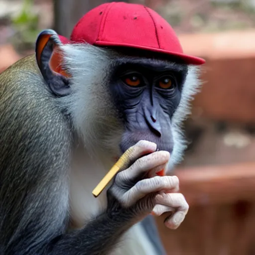 Image similar to monkey smoking canabis