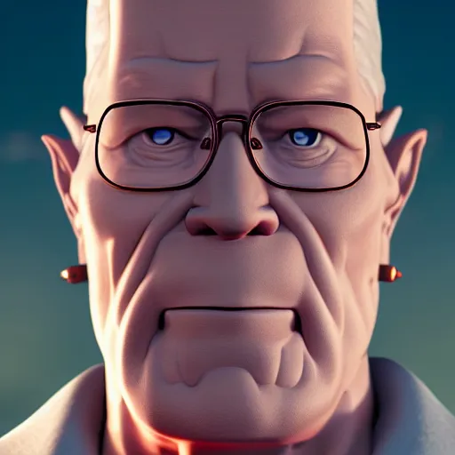 Image similar to Portrait of Hank Hill in Breaking Bad, splash art, movie still, cinematic lighting, dramatic, octane render, long lens, shallow depth of field, bokeh, anamorphic lens flare, 8k, hyper detailed, 35mm film grain