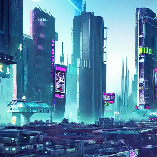 Image similar to cyberpunk city