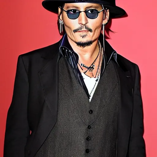 Image similar to johnny depp as a watermelon