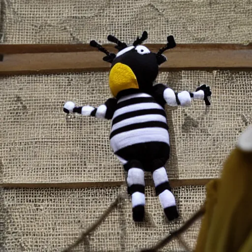 Image similar to bee using prisoner clothes