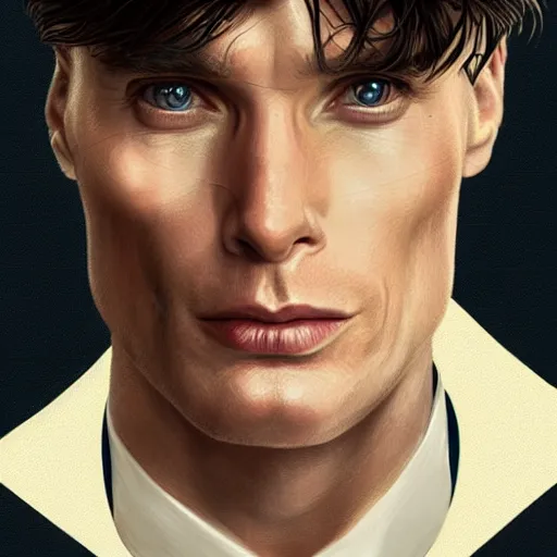 Image similar to a portrait of cillian murphy as tommy shelby in atlantis, highly detailed, realistic face, digital art, epic, fantasy, in the style of artgerm, sharp, artstation