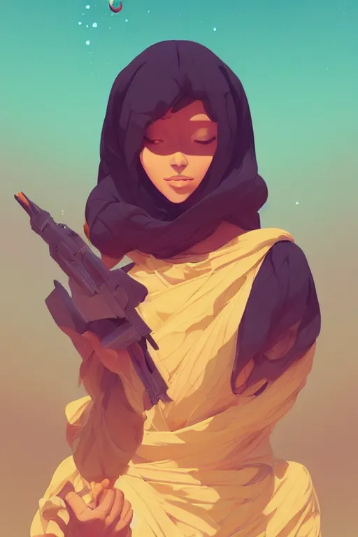 Prompt: single beautiful hermit in the desert, smooth face, centered median photoshop filter cutout vector behance hd by artgerm, jesper ejsing, by rhads, makoto shinkai and lois van baarle, ilya kuvshinov, rossdraws, illustration, art by ilya kuvshinov and gustav klimt