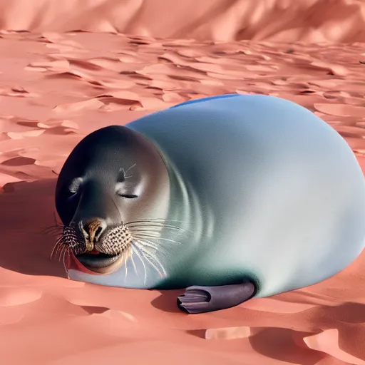 Prompt: Prince in pastel!!, A seal sleeping peacefully in a kelp forest, cinematic, hyper realistic, detailed, 8k, octane render.