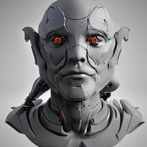 Image similar to zbrush future cyborg 3d art Jonathan zawada plasure model by noisia, former, android human art deep grey