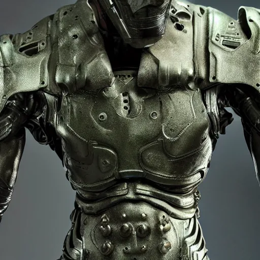 Image similar to Prometheus Engineer from the movie Prometheus (2012), highly detailed, symmetrical long head, raiden metal gear, cinematic smooth stone, deep aesthetic, concept art, post process, 4k, carved green metal texture and silk cloth, latex skin, highly ornate intricate details, in the style of frank miller