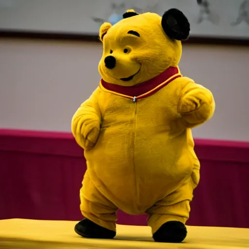 Image similar to Xi Jinping in a Winnie the Pooh costume