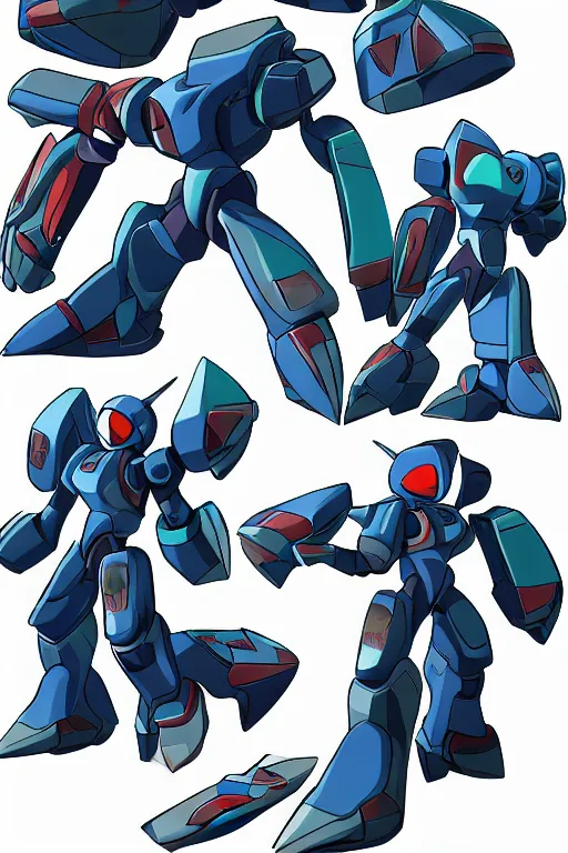 Image similar to Official Concept of Reploid Character for MMX14, Inafune Design