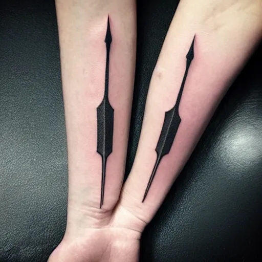 Prompt: minimal dagger tattoo