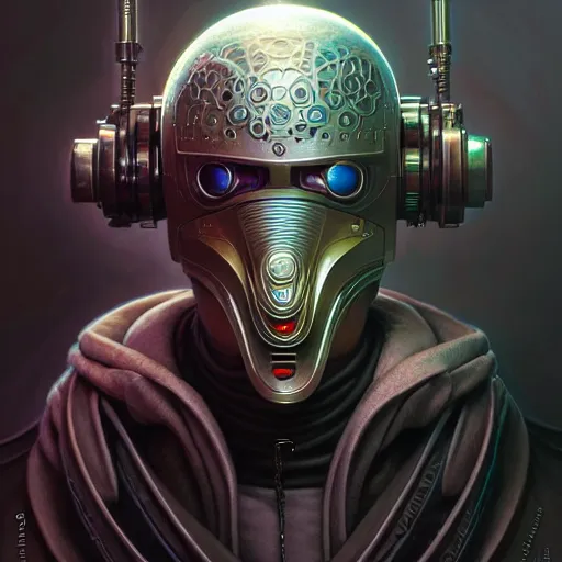 Image similar to low angle shot of a cyberpunk gazmask robot character, intricate, elegant, highly detailed, centered, digital painting, artstation, concept art, smooth, sharp focus, illustration, artgerm, Tomasz Alen Kopera, Peter Mohrbacher, donato giancola, Joseph Christian Leyendecker, WLOP, Boris Vallejo