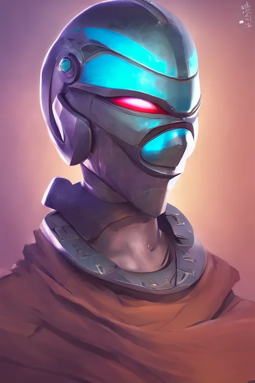 Image similar to epic mask helmet robot ninja portrait stylized as fornite style game design fanart by concept artist gervasio canda, behance hd by jesper ejsing, by rhads, makoto shinkai and lois van baarle, ilya kuvshinov, rossdraws global illumination radiating a glowing aura global illumination ray tracing hdr render in unreal engine 5