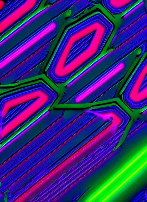 Image similar to sci - fi inspired pattern art with wild neon colors by william morris in blender, ultra realistic, smooth shadows, ultra detail, high resolution, cinematic, unreal 6, 8 k 3 d