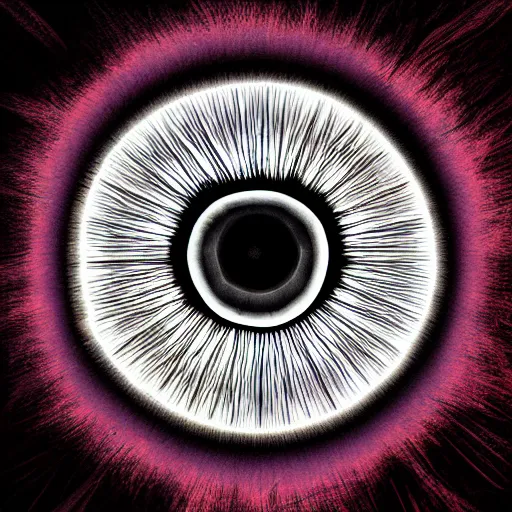 Prompt: sauron's eye of the rose, digital art, detailed