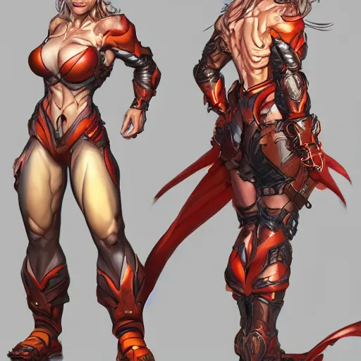 Image similar to a Hyung tae Kim concept art of female character on a render by the artist Hyung tae Kim , Jiyun Chae, Joe Madureira, trending on Artstation Hyung tae Kim, artbook,