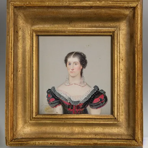 Prompt: a high quality and detailed 1840s painting of a German princess