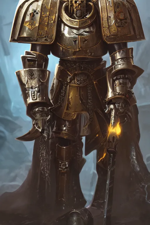 Image similar to armor portrait heros warhammer 4 0 k horus heresy fanart - the primarchs emperor by johannes helgeson animated with vfx concept artist & illustrator global illumination ray tracing hdr fanart arstation zbrush central hardmesh 8 k octane renderer comics stylized