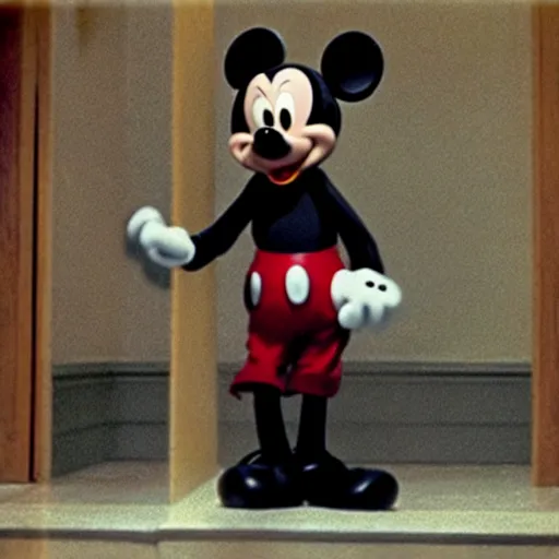 Image similar to A still of Mickey Mouse in The Shining (1980)