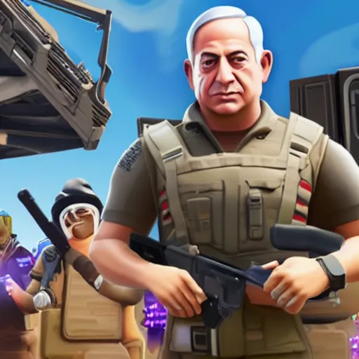 Image similar to Benjamin Netanyahu in Fortnite