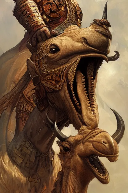 Prompt: ultra realistic illustration, a camel - headed warrior from baldurs gate and diablo, intricate from baldurs gate, elegant, highly detailed, digital painting, artstation, concept art, smooth, sharp focus, illustration, art by artgerm and greg rutkowski and alphonse mucha