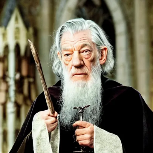 Image similar to ian mckellen as dumbledore in harry potter