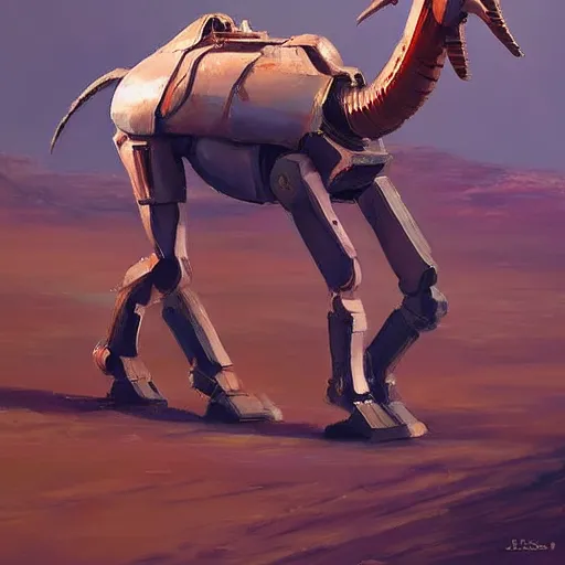 Image similar to a half robot jiraffe walking on mars, trending on artstation, art by greg manchess, guangjian, detailed digital art, artstation hd