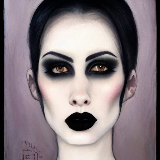 Image similar to pale goth beauty, realism