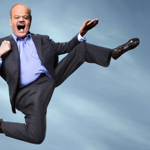 Image similar to kelsey grammer falling from the sky and screaming hd wallpaper