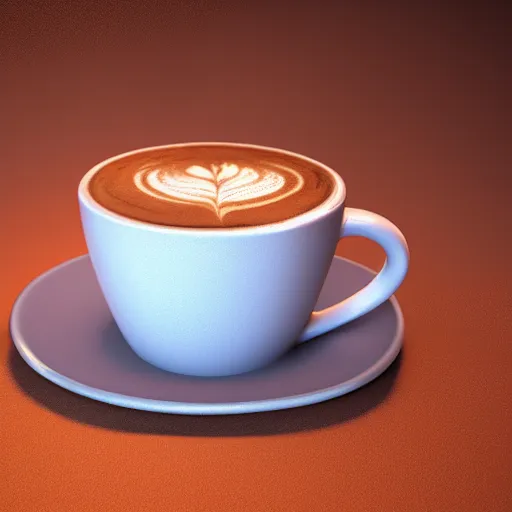 Image similar to a professional cinematic photorealistic render of a coffee cup made with Maxwell Render, V-Ray, Luxrender, made with Houdini, on CGSociety