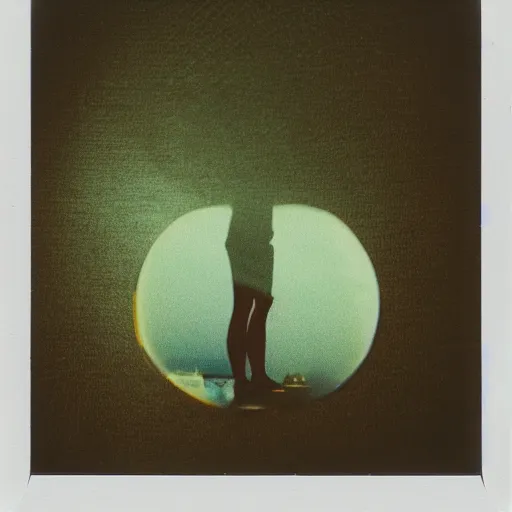 Prompt: polaroid of a surreal artsy scene, double exposure