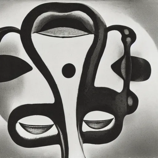 Prompt: The ‘Naive Oculus’ by Man Ray, auction catalogue photo, private collection, dedicated to Yves Tanguy, provided by the estate of Salvador Dali