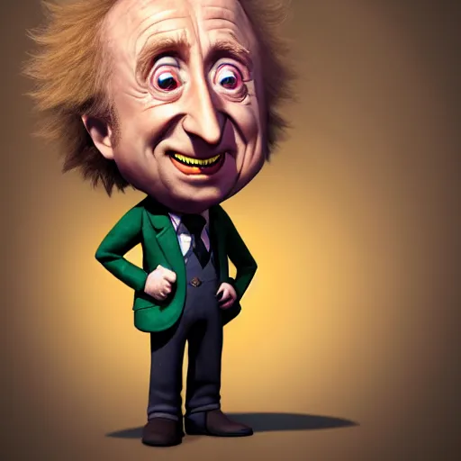 Image similar to an epic chibi comic book style portrait painting of gene wilder, character design by mark ryden and pixar and hayao miyazaki, unreal 5, daz, hyperrealistic, octane render, cosplay, dynamic lighting, intricate detail, cinematic