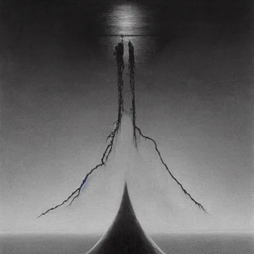 Prompt: harbinger at the end of the world by zdzisław beksinski, by zdzisław beksinski, by zdzisław beksinski, by zdzisław beksinski, by zdzisław beksinski