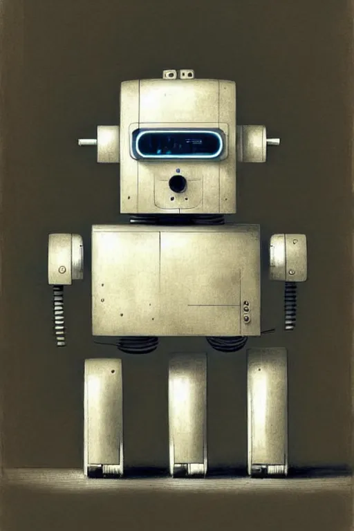 Image similar to (((((2050s Dieter Rams robot . muted colors.))))) by Jean-Baptiste Monge !!!!!!!!!!!!!!!!!!!!!!!!!!!