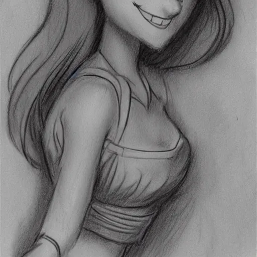 Image similar to milt kahl pencil sketch of victoria justice disney style