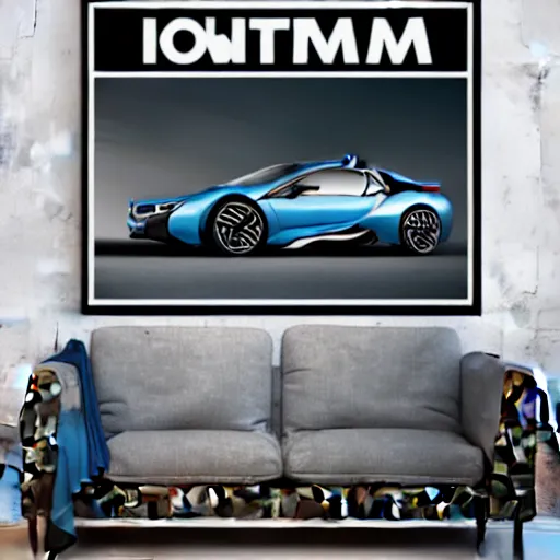 Prompt: bmw i 8 realsitic poster