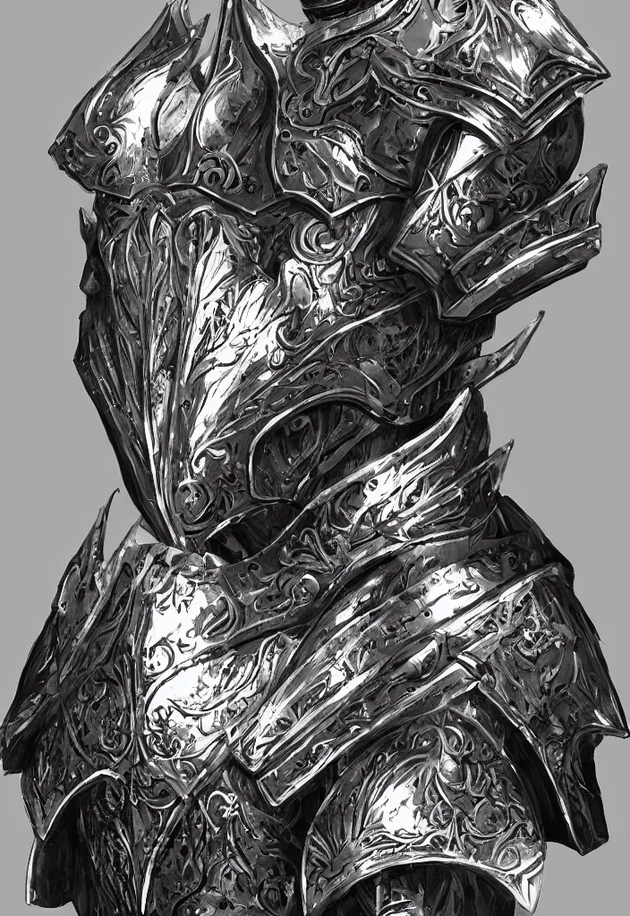 Image similar to armored holy knight, wings on the helm, fantasy, trending on artstation, digital art, intricate details on armor