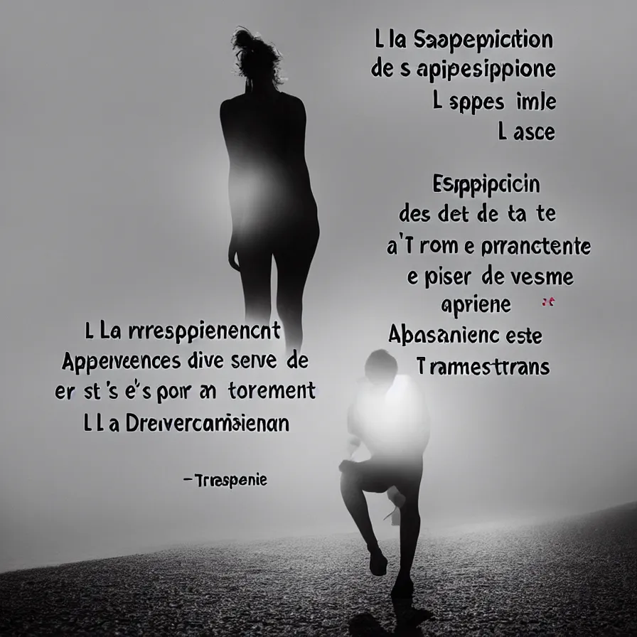 Prompt: la sensation s'apparente a une simple presence, incongrue et abstraite tant sa distance, de ces souvenirs qui exigent le poids des vivants comme promesse qu'ensemble nous traverserons le temps.