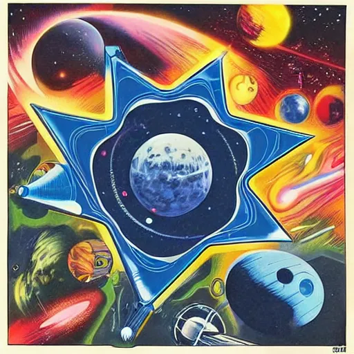 Image similar to album cover of a deep space star field. jack kirby, alex ross.