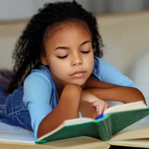 Prompt: pov of girl reading a book